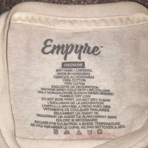 Empyre Shirts - white EMPYRE bird logo tee Empyre Shirts - white EMPYRE bird logo tee